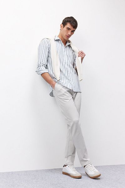 DeFacto Basic Jogger Pants - Straight Waist, Lace-Up Pocket, Straight Leg C6022Ax25Sp