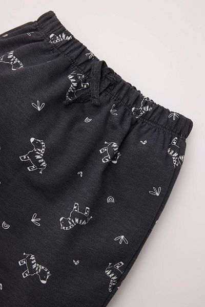 DeFacto Baby Boy Zebra Print Sweatpants with Elastic Waist D4136A524Wn