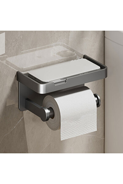 Choice حامل ورق من سبائك الألومنيوم رمادي اللون مثبت على الحائط، حامل ورق توا...