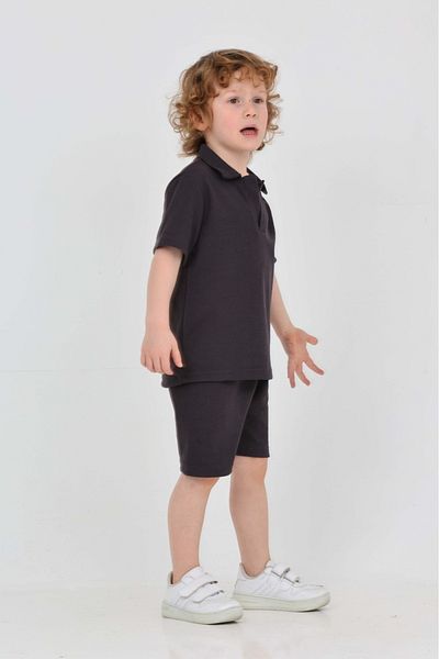 MİLANO KİDS Summer Waffle Fabric Bottom Top Shorts Suit