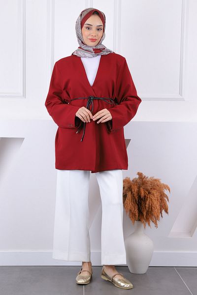 İmajButik Μπουφάν με επένδυση Βουργουνδίας