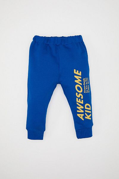 DeFacto 2-Piece Set for Baby Boy - Crew Neck Printed Sweatshirt and Elastic Sweatpants D7647A524Wn