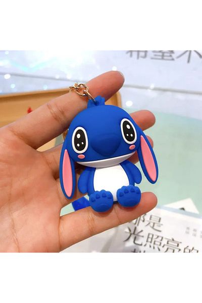 Bizde Ne Yok ki 3D Luxury Large Size Disney Lilo & Stitch Anime Figure Keychain Ornament Accessories