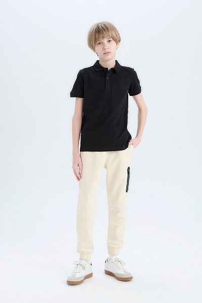 DeFacto Boy's Basic Plain Pique Short Sleeve Polo T-Shirt K1689A625Sm