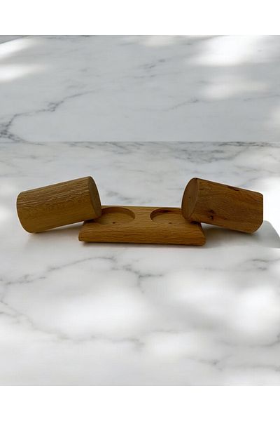 GİTTİGİTTİ Handcrafted Hornbeam Cylinder Spice Rack