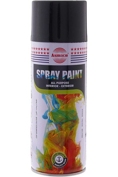 Asmaco 12 pcs Spray Paint 330ml Black