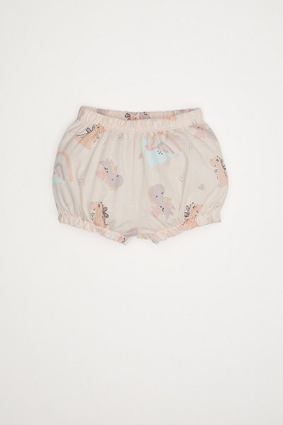 DeFacto Baby-Mädchen-Dinosaurier-bedrucktes, kurzärmliges, gekämmtes, zweiteiliges Pyjama-Set D8295A5NS