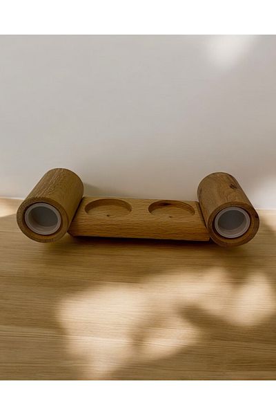 GİTTİGİTTİ Handcrafted Hornbeam Cylinder Spice Rack