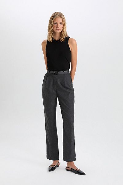 DeFacto Wide Leg Winter Pants High Waist Straight Leg D6877Ax24Au
