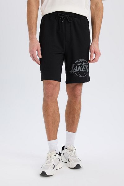 DeFacto Defactofit Nba Los Angeles Lakers Standard Fit Short Leg Shorts B3920Ax25Sp