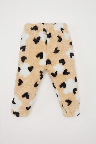DeFacto Heart Patterned Baby Girl Sweatshirt and Elastic Waist Set - B3133A524Wn