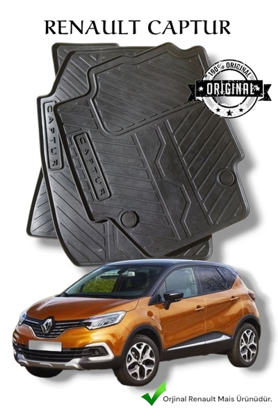 Orjinal Renault Captur (2013-2019) Kauçuk Paspas Takımı Siyah Mais Ürün