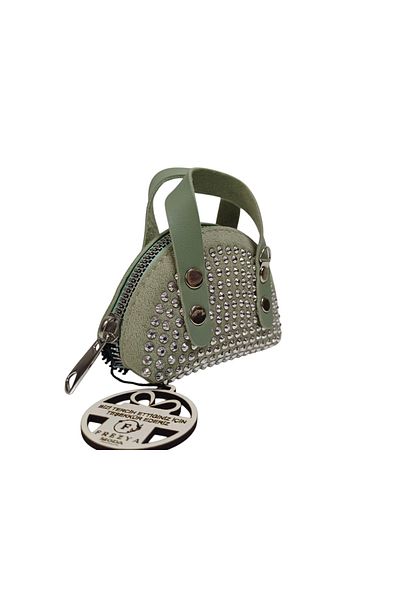MK butik Stylish Bag Wallet with Mini Stone Detailed Chain Strap