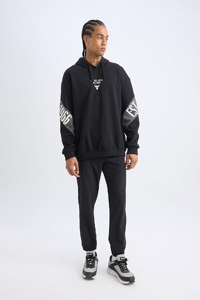 DeFacto Slim Fit Jogger αθλητική φόρμα NBA Chicago Bulls ελαστικό πόδι με τσέπη D5631ax24au