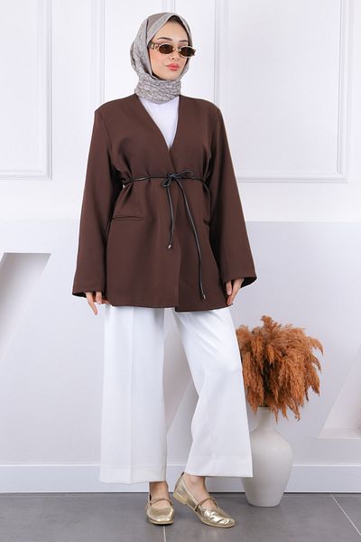 İmajButik Μπουφάν με καφέ επένδυση