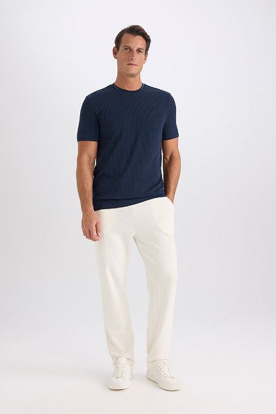 DeFacto Slim Fit Slim Fit Crew λαιμόκοψη κοντομάνικο μπλουζάκι με κοντό μανίκι D7225ax25sp