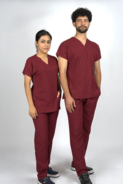 SEZA TEKSTİL Set de uniforme pentru medic și asistentă din Lycra Premium Flex unisex