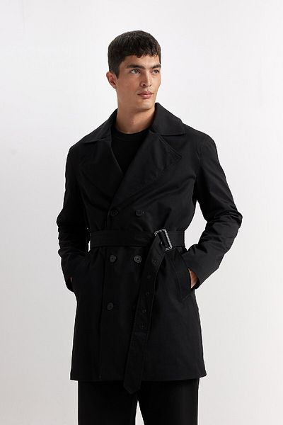 DeFacto Slim Fit Slim Fit Trenchcoat mit Knopfleiste und Gürtel D5528ax25sp