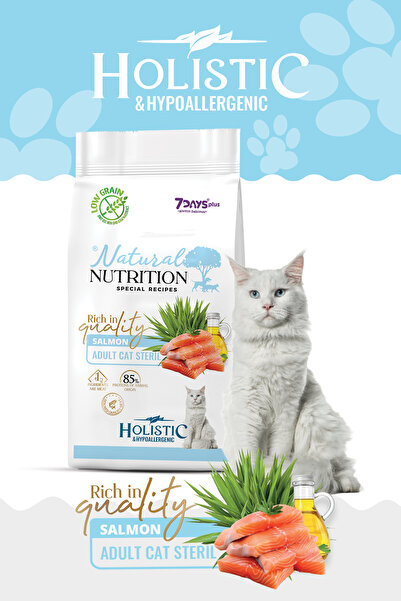 Natural Nutrition PREMIUM Somonlu Kuru Kısırlaştırılmış Kedi Maması 2 kg Salm...