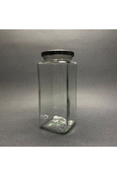 junibeliw 6 Pieces Glass Jars 500Cc Tomato Sauce Square Corner Canning Jar Metal Lid 6X500Cc