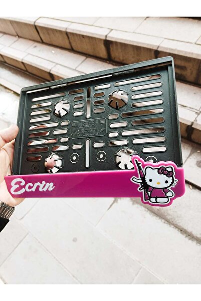 Pi Dekorasyon Motorsiklet Plakalık Lazer Kesim Pleksi Keleşli HELLO KİTY lmotor plakalık|kişiye özel plakalık