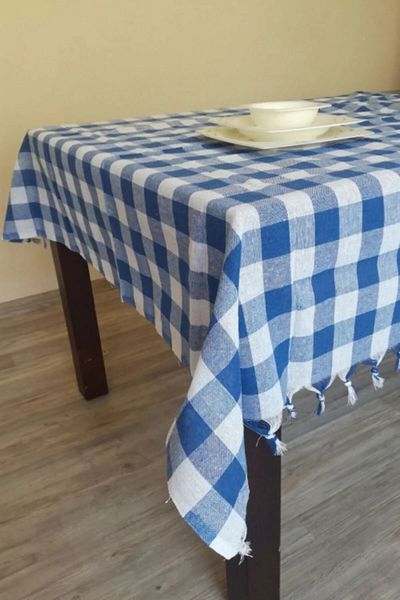 DENİZLİ ÇEYİZ Fata de masa de picnic albastra 150x150, pânză de masă multifuncțională