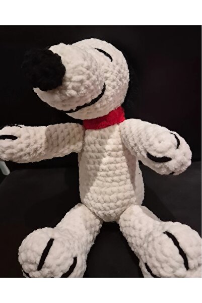 Amigurumi Snoppy Pelus Organik Oyuncak Cocuk Uyku Arkadaşı