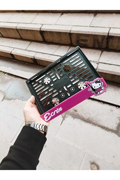 Pi Dekorasyon Motorsiklet Plakalık Lazer Kesim Pleksi Keleşli HELLO KİTY lmotor plakalık|kişiye özel plakalık