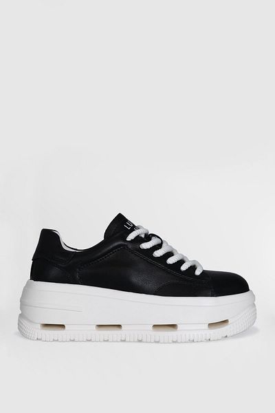 Lufian 121230007   Pantofi sport pentru femei Agatha alb-negru din piele naturală