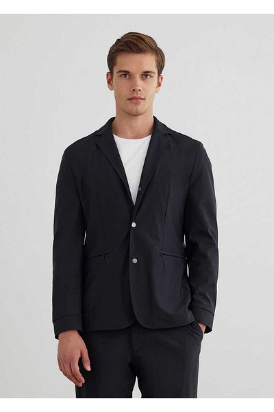 Boris Becker Mayorca Navy Blue Color Hooded Jacket with Removable Mostra