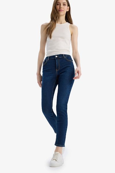 DeFacto Rebeca Skinny Fit Jean - Pantaloni cu picior lung cu talie înaltă D8178ax25sp