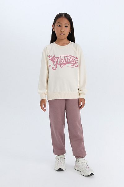 DeFacto Dívčí mikina Relax Fit Crew Neck s potiskem D6988A824Wn
