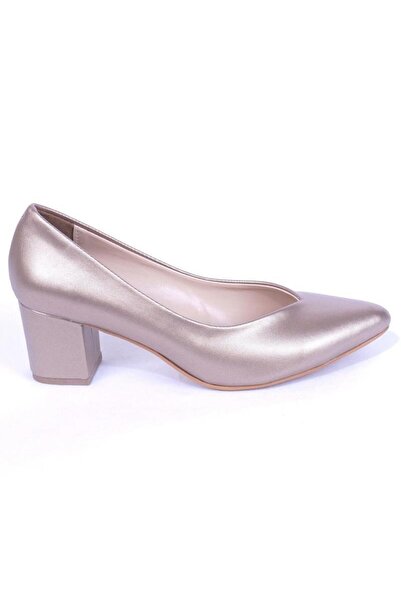 Ustalar Ayakkabı Çanta Altın Kadın Topuklu Ayakkabı 360.411