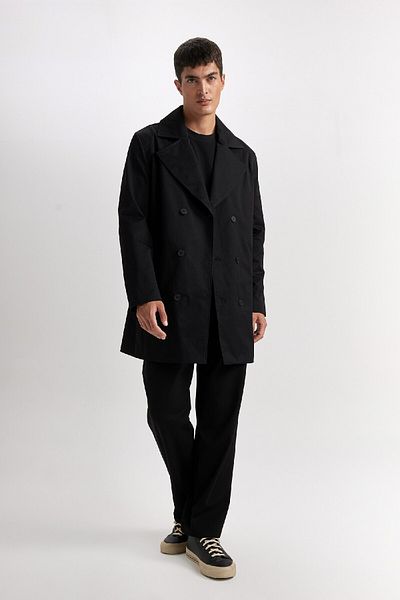 DeFacto Slim Fit Slim Fit Trenchcoat mit Knopfleiste und Gürtel D5528ax25sp