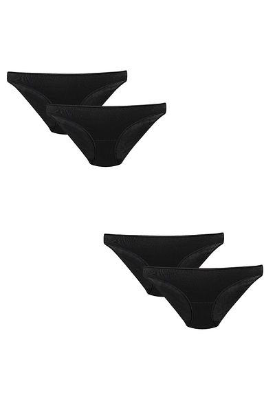 Kom Lenjerie de corp pentru femei |   4 bucăți slip bikini din bumbac și modal |   LK.01.09.LL.0462