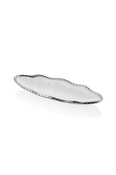 LAMEDORE WAVE BEYAZ SILVER OVAL INCE SUNUMLUK 35X13,5X5 CM