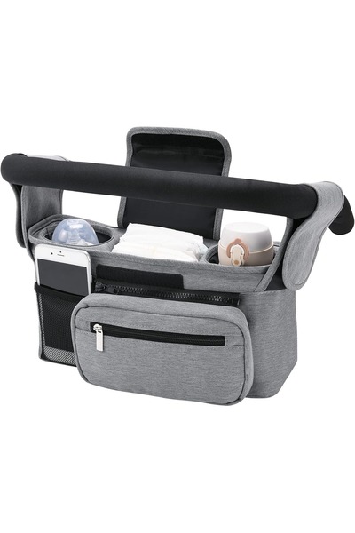 Momcozy Stroller Organizer, Thermal Cup Holder and Zippered Pocket, Spacious ...