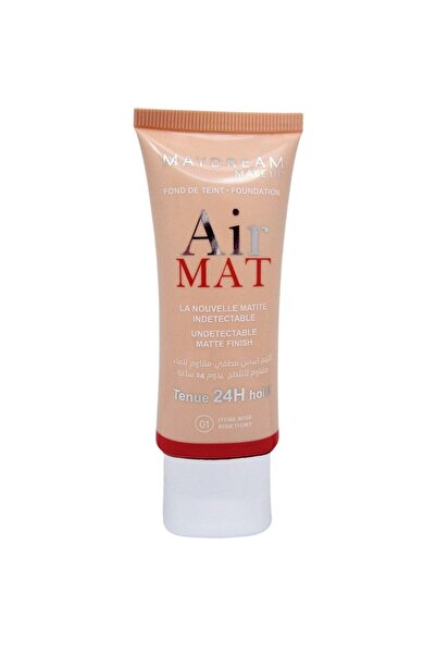 MAYDREAM كريم أساس إير مات مطفي يدوم لمدة 24 ساعة 35 مل 01 زهري عاجي