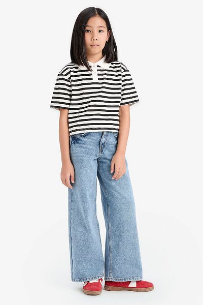 DeFacto Girls Wide Leg Wide Leg Jean Trousers D7093A8