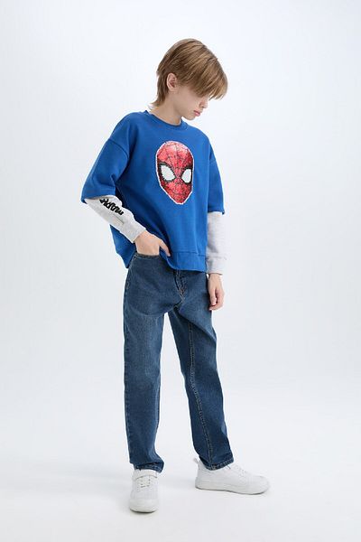 DeFacto Φούτερ για αγόρια Marvel Spiderman - Oversize Crew Neck D6813A824WN