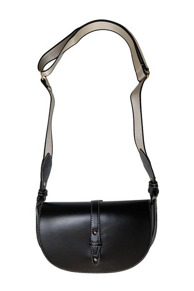 HFKY Geantă de umăr model neagră ovală. Geantă Crossbody. ry212