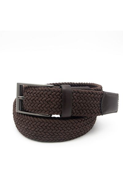 Pierre Cardin Brown Knitted Men's Belt Pc-Örgükd6