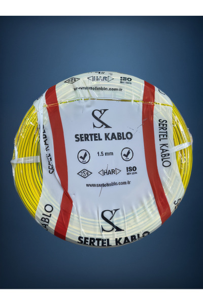 Sertel kablo 1.5 NYA KABLO SARI