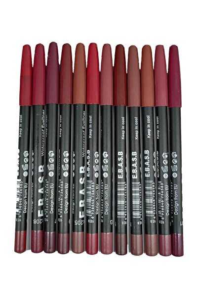 modaroza مجموعة أقلام تحديد الشفاه الاحترافية المكونة من 12 قطعة - سلسلة خاصة