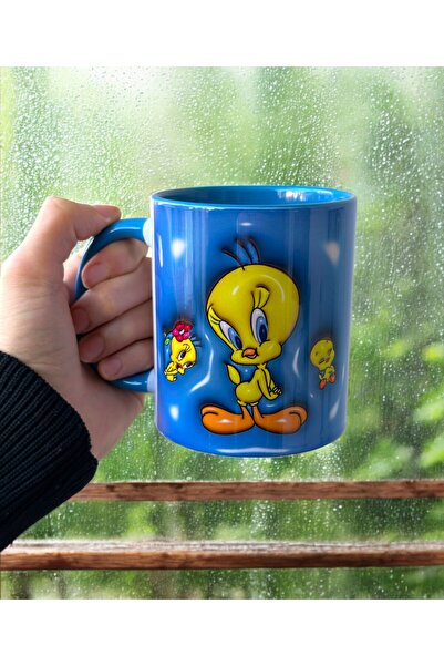 mug shop Tweety Hediyelik Kaliteli Porselen Çay Kahve Kupası, Ev Ofis Kupa Bardak Tasarım Hediyelik Kupa