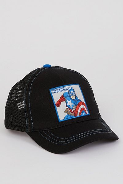 DeFacto Boy's Marvel Avengers Label Printed Cotton Cap Hat D9790A825Sm