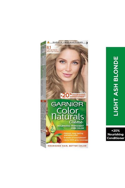 Garnier صبغة شعر غارنييه كولور ناتشرلز أشقر رمادي فاتح - 8.1
