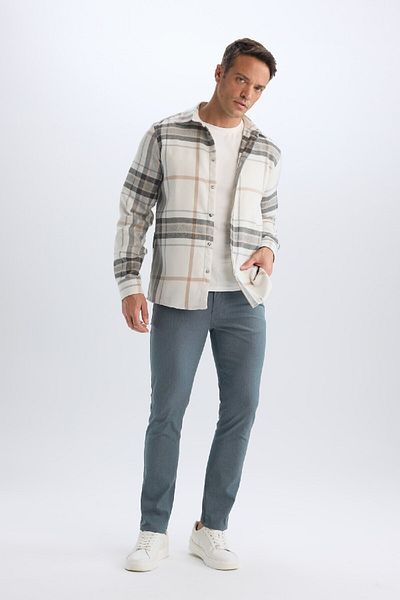 DeFacto Slim Fit Slim-Fit Slim-Fit Chino Canvas Trousers T1055Az25Sp