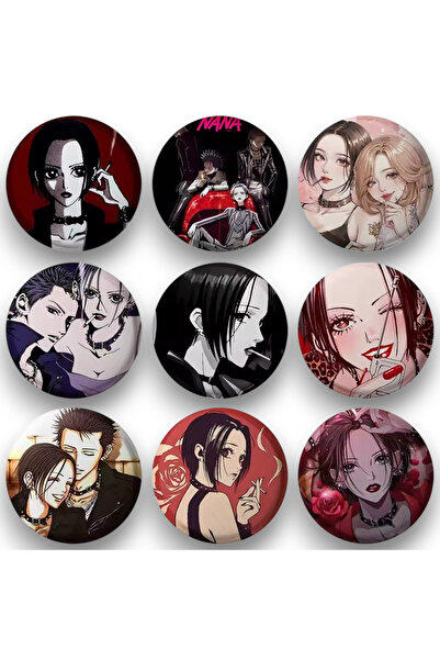 MS Major Selection 9 Adet Anime Nana Osaki Ai Yazawa Temalı Rozet 44 mm