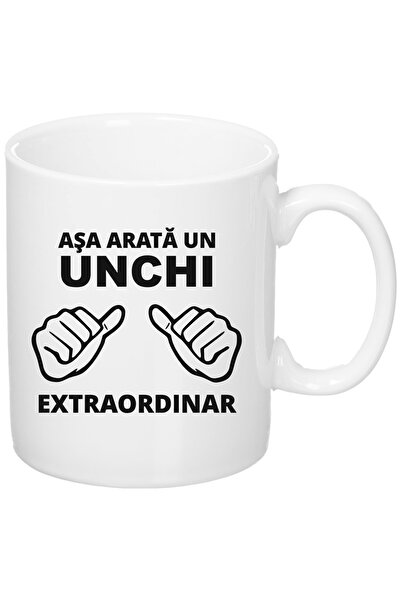 OEM Cana albă personalizată „Așa arată un unchi extraordinar”, INOVATIX®. 330 ml